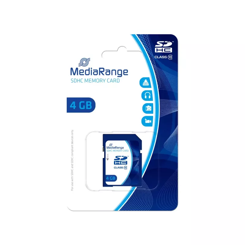 Flash Memory MediaRange 4GB SDHC Class 10 MR961