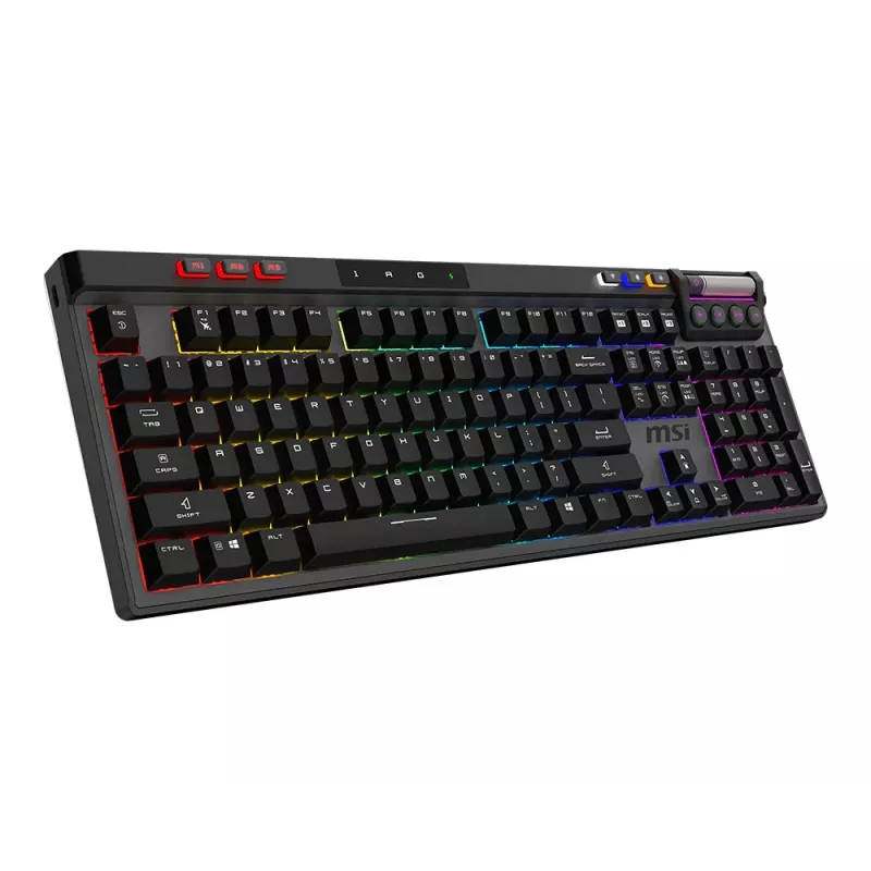 MSI Strike Pro Wireless Silent Mechaniczna Klawiatura Gamingowa, układ DE (QWERTZ), czarny