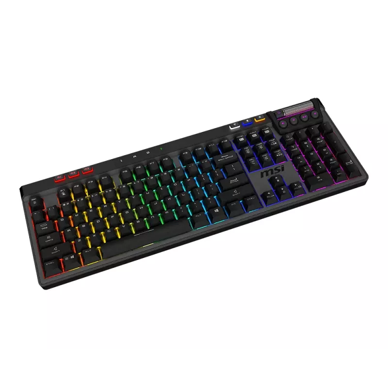 MSI Strike Pro Wireless Silent Mechaniczna Klawiatura Gamingowa, układ DE (QWERTZ), czarny