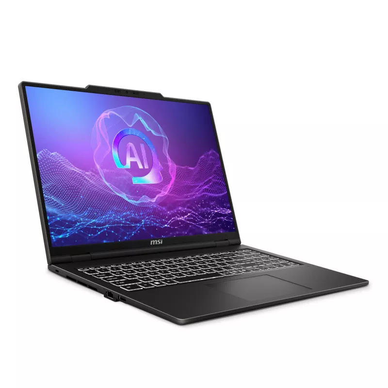 Laptop MSI Venture A16 AI+ A3HMG-036DE — 16 cali 2K (2048×1280), AMD Ryzen AI 7 340 2 GHz, 16 GB DDR5, 1 TB SSD, RTX 5050, Windows 11 Home, szary
