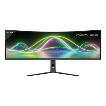 Monitor LC-Power LC-M49QCK 49 cali, Dual QHD (5120×1440), zakrzywiony VA LCD, 3 ms, 32:9, VESA, regulacja wysokości, czarny