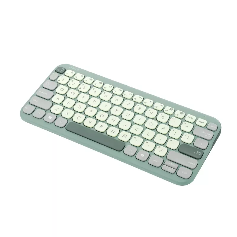 ASUS KW100 /GN/GE/81 klawiatura domowa Bluetooth QWERTZ niemiecka Zielona, Jasnozielona