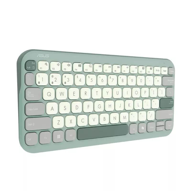 ASUS KW100 /GN/GE/81 klawiatura domowa Bluetooth QWERTZ niemiecka Zielona, Jasnozielona