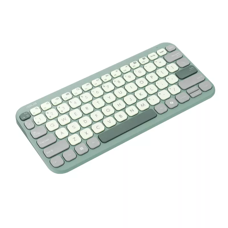 ASUS KW100 /GN/GE/81 klawiatura domowa Bluetooth QWERTZ niemiecka Zielona, Jasnozielona