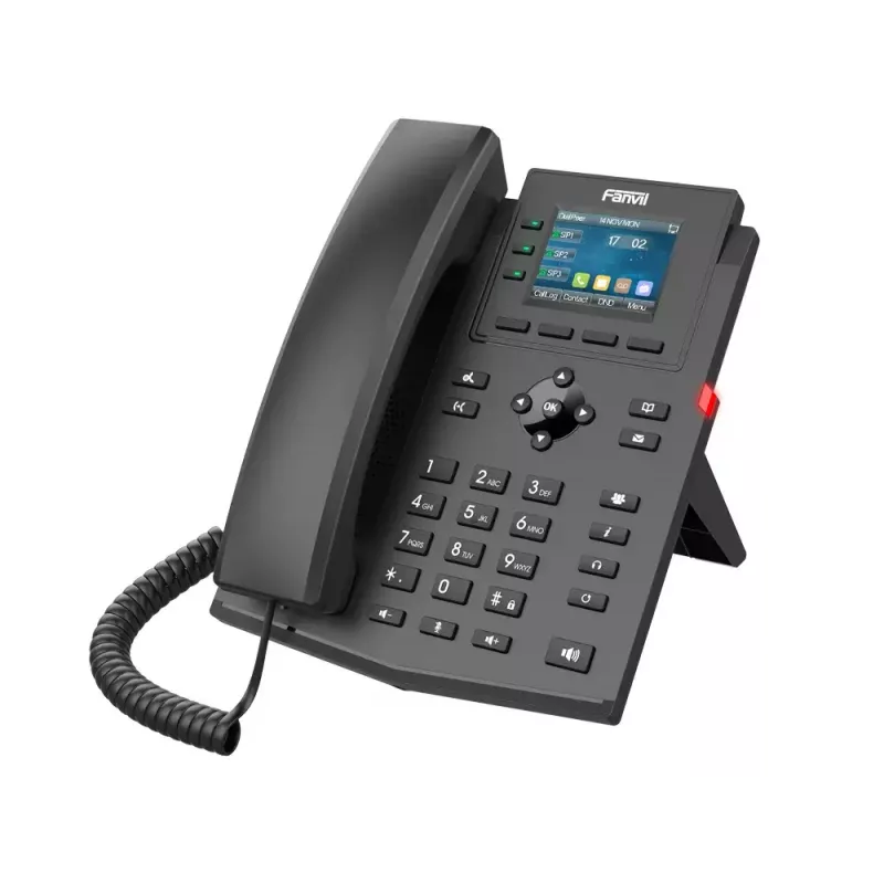 Telefon IP Fanvil X303-2 Czarny 4 linie LCD Słuchawka przewodowa