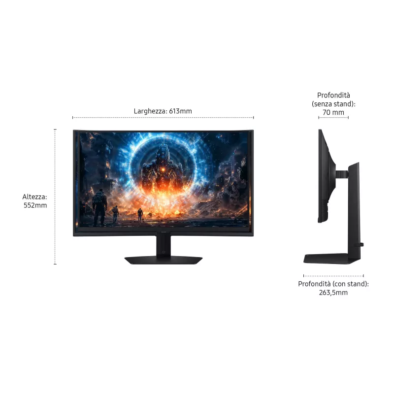 Monitor komputerowy Samsung G60F 68,6 cm (27 cali) 2560 x 1440 pikseli Quad HD LCD Czarny