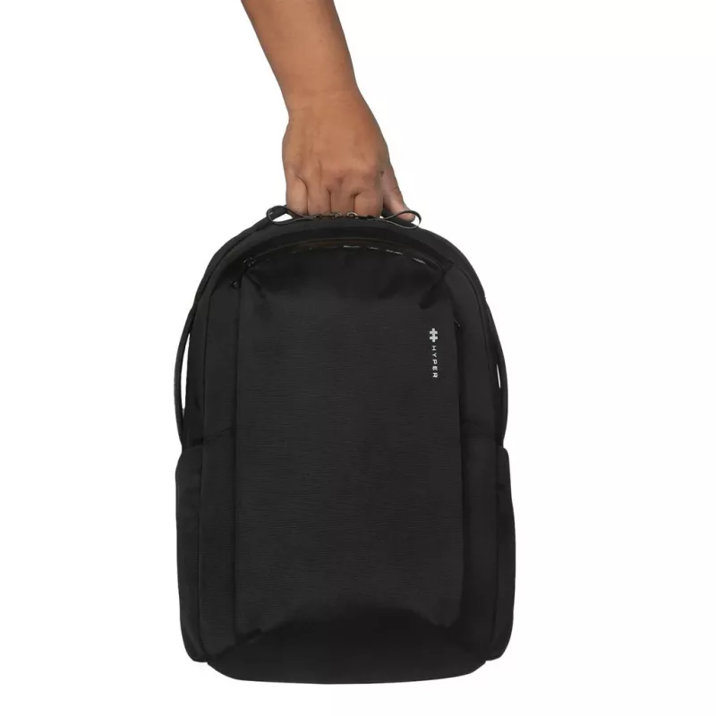 Plecak HYPER HyperPack HP21PBKGL na laptopy do 40,6 cm (16 cali) — czarny, PET/poliester