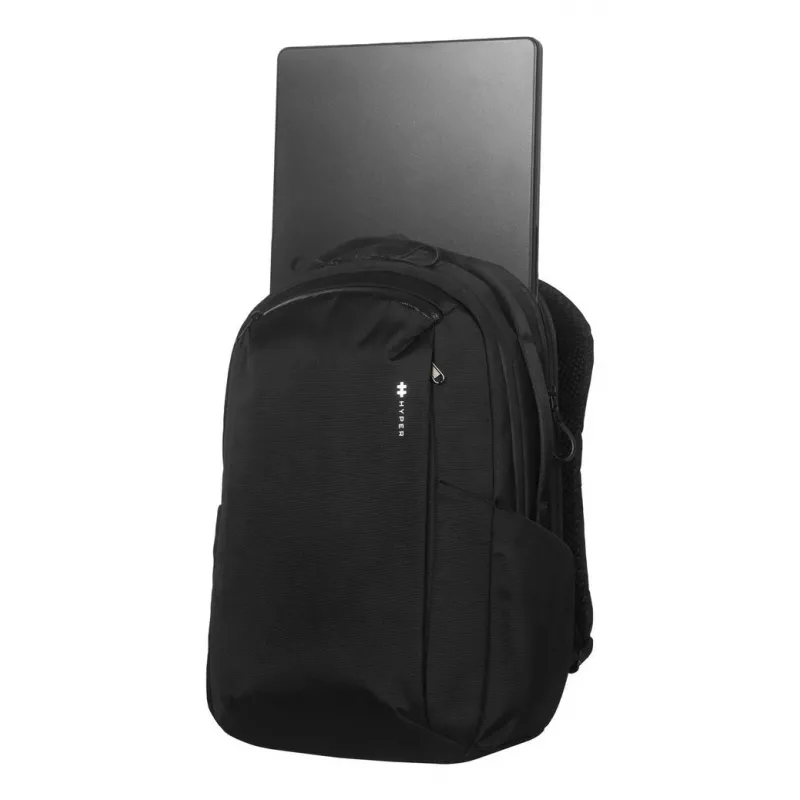 Plecak HYPER HyperPack HP21PBKGL na laptopy do 40,6 cm (16 cali) — czarny, PET/poliester
