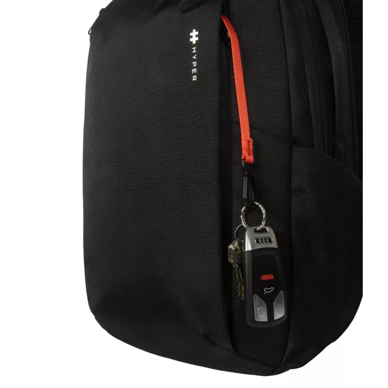 Plecak HYPER HyperPack HP21PBKGL na laptopy do 40,6 cm (16 cali) — czarny, PET/poliester