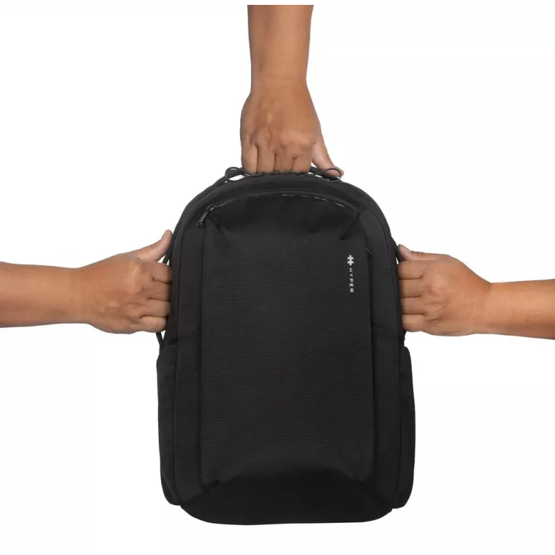 Plecak HYPER HyperPack HP21PBKGL na laptopy do 40,6 cm (16 cali) — czarny, PET/poliester