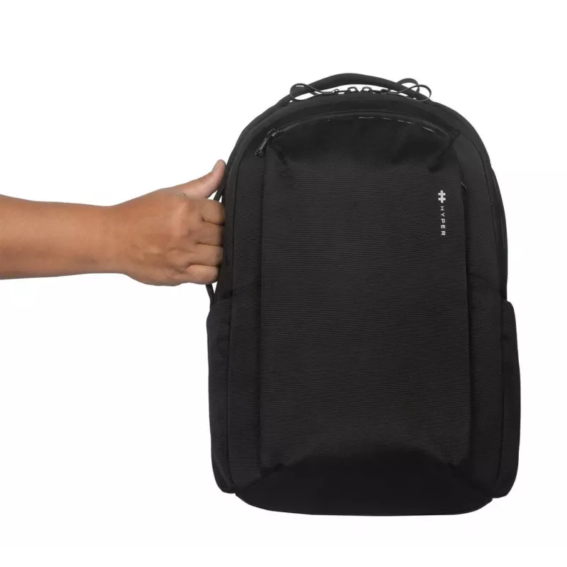 Plecak HYPER HyperPack HP21PBKGL na laptopy do 40,6 cm (16 cali) — czarny, PET/poliester