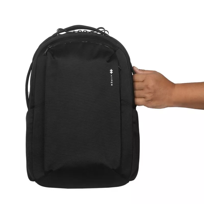 Plecak HYPER HyperPack HP21PBKGL na laptopy do 40,6 cm (16 cali) — czarny, PET/poliester