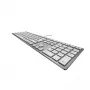 Klawiatura CHERRY KC 6000 cienki uniwersalna USB AZERTY belgijska srebrna, biała