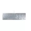 Klawiatura CHERRY KC 6000 cienki uniwersalna USB AZERTY belgijska srebrna, biała