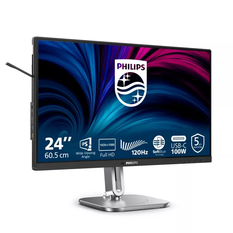 Monitor komputerowy Philips 4000 series 24B2U4301/00 60,5 cm (23,8 cala) 1920 x 1080 pikseli Full HD LCD Szary