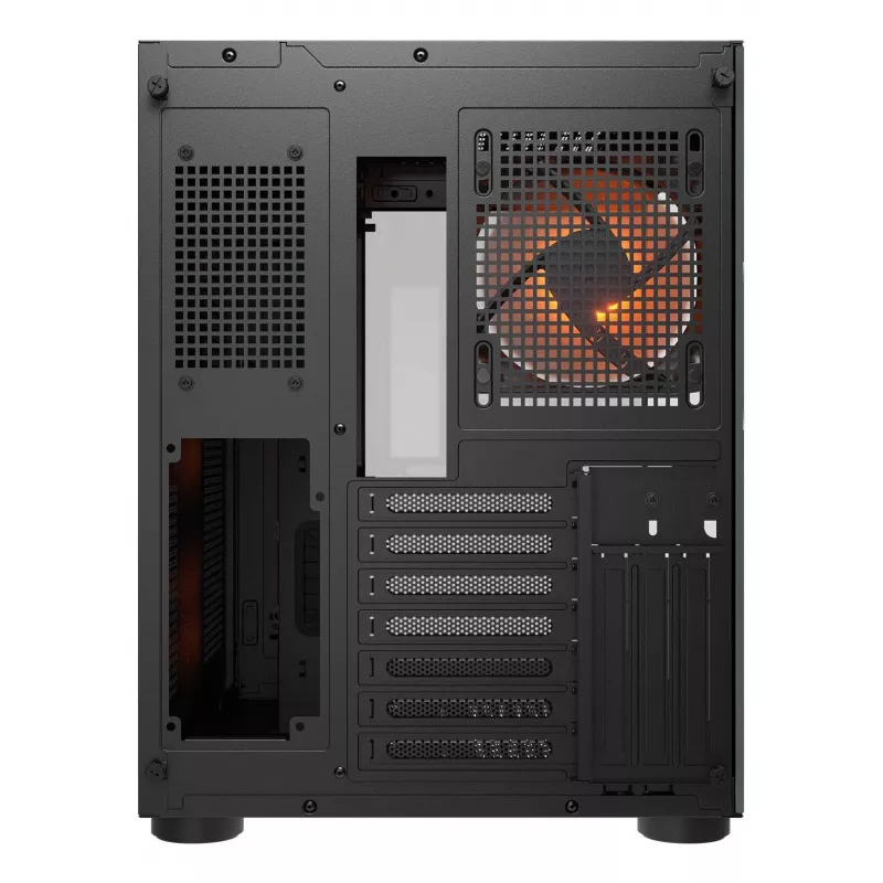 COUGAR PC Midi Tower Case FV150 ARGB — czarny, ATX/MicroATX/Mini-ITX, 3x120 mm przód + 1x120 mm tył, 2x3.5 cala i 2x2.5 cala zatoki