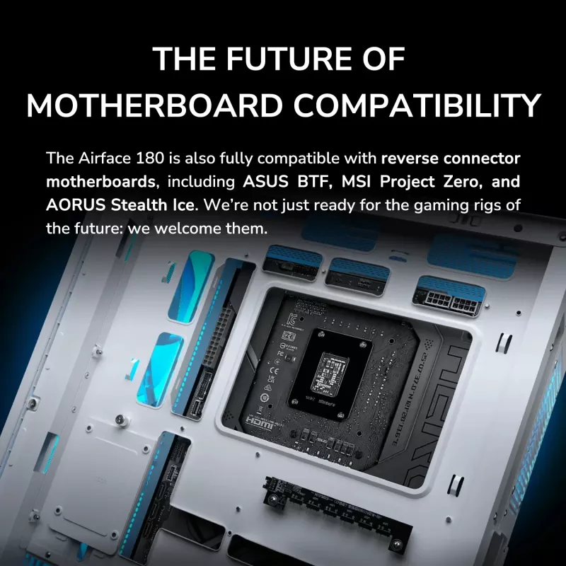 COUGAR Midi Tower Case, Airface 180, ARGB, Czarny