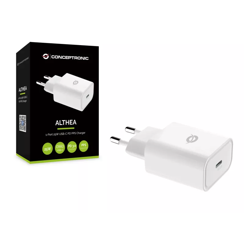 Ładowarka sieciowa Conceptronic ALTHEA 1-Port 25W USB-C PD PPS