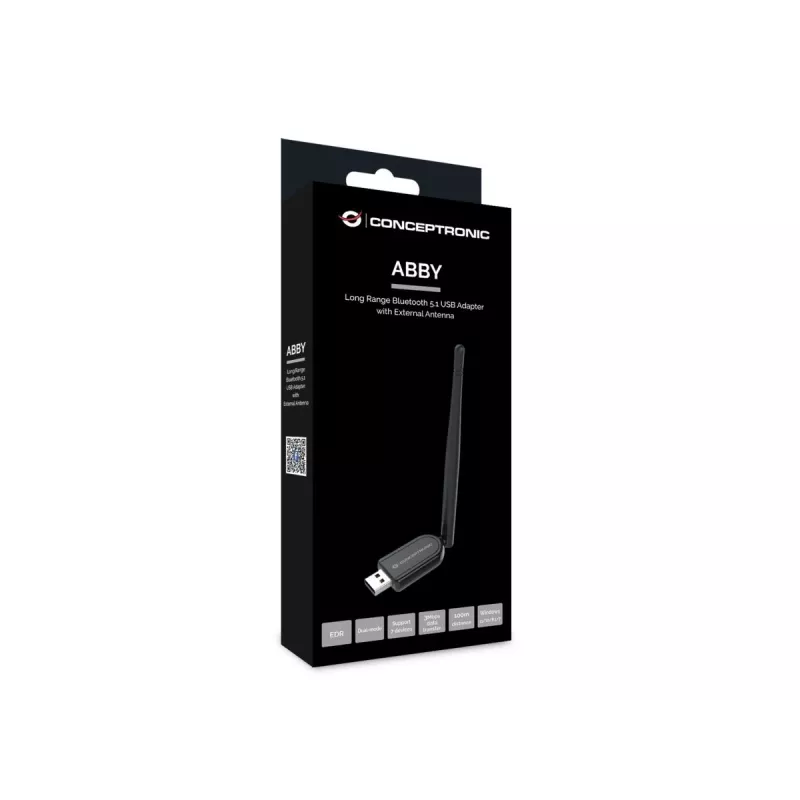 Conceptronic ABBY Long Range Bluetooth 5.1 USB Adapter z zewnętrzną anteną