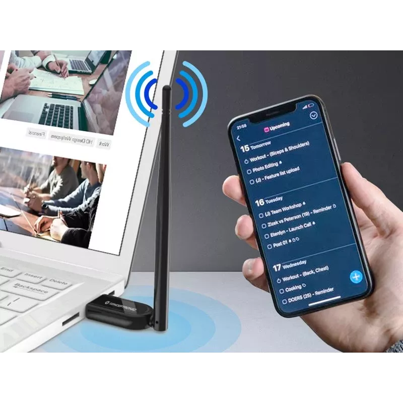 Conceptronic ABBY Long Range Bluetooth 5.1 USB Adapter z zewnętrzną anteną