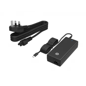 Conceptronic OZUL03BUK 100W GaN Desktop USB PD Charger, Built-in USB-C kabel, UK plug