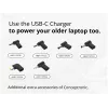 Conceptronic OZUL04BE 67W GaN USB PD Charger, Built-in USB-C kabel