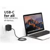 Conceptronic OZUL04BE 67W GaN USB PD Charger, Built-in USB-C kabel