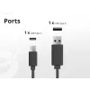 Ładowarka sieciowa Conceptronic 2-portowa 20W GaN USB PD, USB-C x 1, USB-A x 1, QC 3.0, PPS