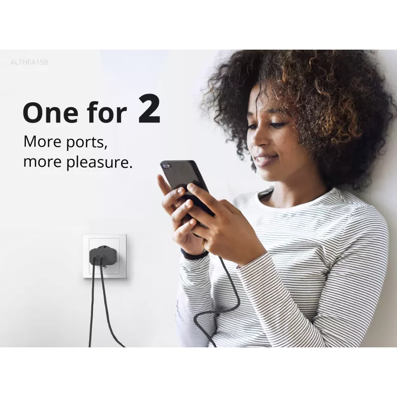 Ładowarka sieciowa Conceptronic 2-portowa 20W GaN USB PD, USB-C x 1, USB-A x 1, QC 3.0, PPS