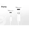 Ładowarka sieciowa Conceptronic 2-portowa 33 W GaN USB PD z kablem ładującym 3-w-1, USB-C x 1, USB-A x 1, QC 3.0, PPS