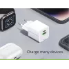 Ładowarka sieciowa Conceptronic 2-portowa 33 W GaN USB PD z kablem ładującym 3-w-1, USB-C x 1, USB-A x 1, QC 3.0, PPS