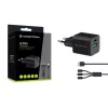 Conceptronic 2-Port 33W GaN USB PD Charger z kablem 3-w-1, USB-C x 1, USB-A x 1, QC 3.0, PPS