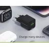 Conceptronic 2-Port 33W GaN USB PD Charger z kablem 3-w-1, USB-C x 1, USB-A x 1, QC 3.0, PPS