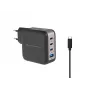 Ładowarka Conceptronic 4-portowa 100 W GaN USB PD z kablem ładującym USB-C, USB-C x 3, USB-A x 1, QC 3.0, PPS