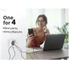Ładowarka Conceptronic 4-portowa 100 W GaN USB PD z kablem ładującym USB-C, USB-C x 3, USB-A x 1, QC 3.0, PPS