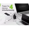Ładowarka Conceptronic 4-portowa 100 W GaN USB PD z kablem ładującym USB-C, USB-C x 3, USB-A x 1, QC 3.0, PPS
