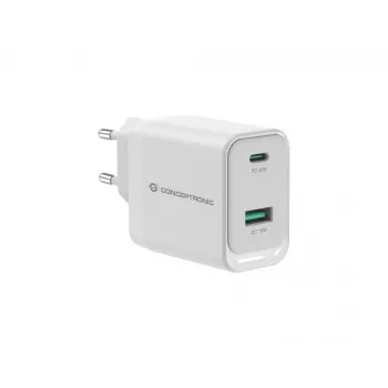 Conceptronic ALTHEA20W45 2-portowa ładowarka USB GaN 45 W PD, USB-C x 1, USB-A x 1, QC 3.0, PPS, PD 3.0
