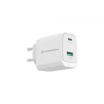 Conceptronic ALTHEA20W45 2-portowa ładowarka USB GaN 45 W PD, USB-C x 1, USB-A x 1, QC 3.0, PPS, PD 3.0