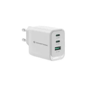 Conceptronic ALTHEA21W65 3-portowa ładowarka USB PD 65 W z GaN, 2 x USB-C, 1 x USB-A, QC 3.0, PPS, PD 3.0