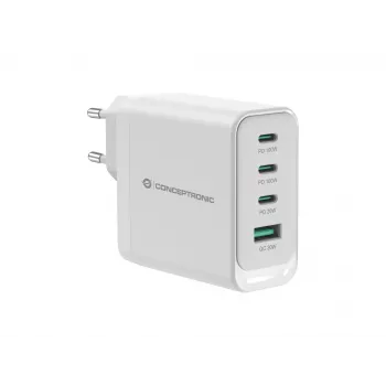 Conceptronic ALTHEA22W100 4-Portowa ładowarka USB PD 100W GaN, USB-C x 3, USB-A x 1, QC 3.0, PPS, PD 3.0