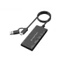 Czytnik kart 7-w-1 CONCEPTRONIC BIAN10B — USB 3.2 Gen 1 Type-A/Type-C, CF/MMC/MS/SD/MicroSD/xD, czarny