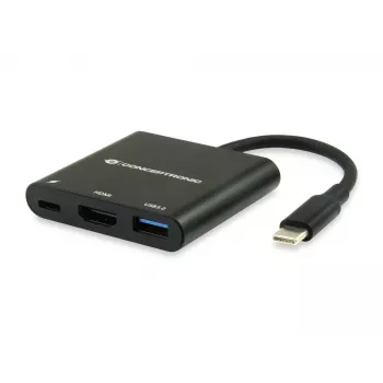 Stacja dokująca/replikator portów do laptopa Conceptronic DONN01B USB 3.2 Gen 1 (3.1 Gen 1) Type-C Czarny