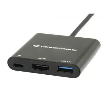 Stacja dokująca/replikator portów do laptopa Conceptronic DONN01B USB 3.2 Gen 1 (3.1 Gen 1) Type-C Czarny