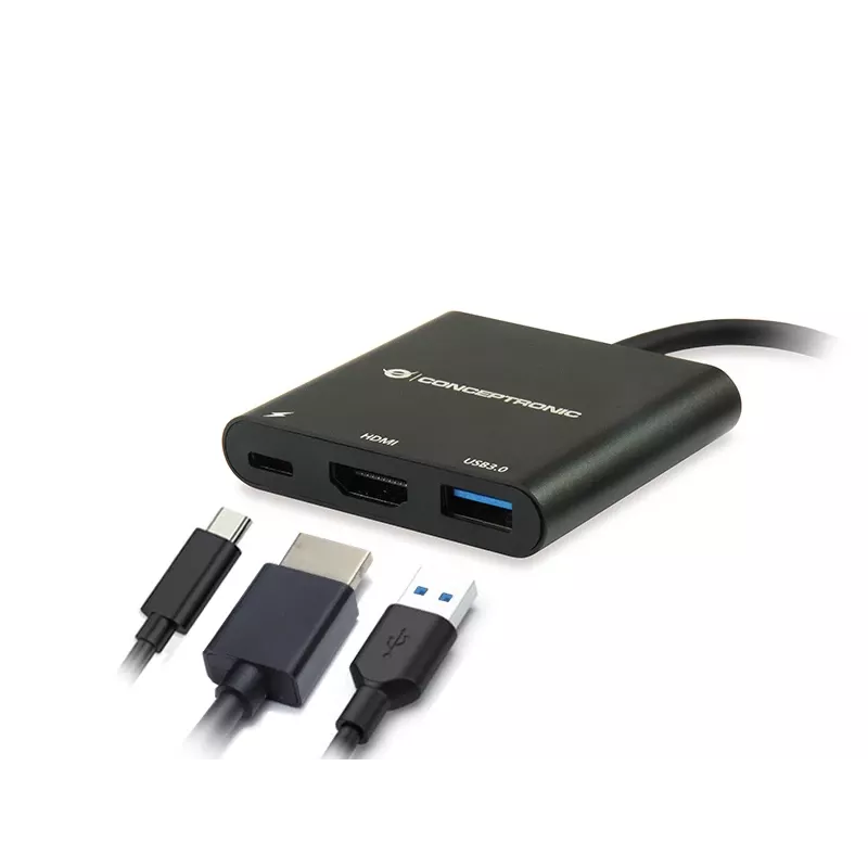 Stacja dokująca/replikator portów do laptopa Conceptronic DONN01B USB 3.2 Gen 1 (3.1 Gen 1) Type-C Czarny