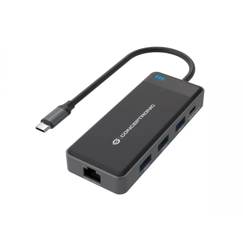 Conceptronic DONN14G stacja dokująca/port replikator do laptopa Przewodowa USB 3.2 Gen 1 (3.1 Gen 1) Type-C Szary