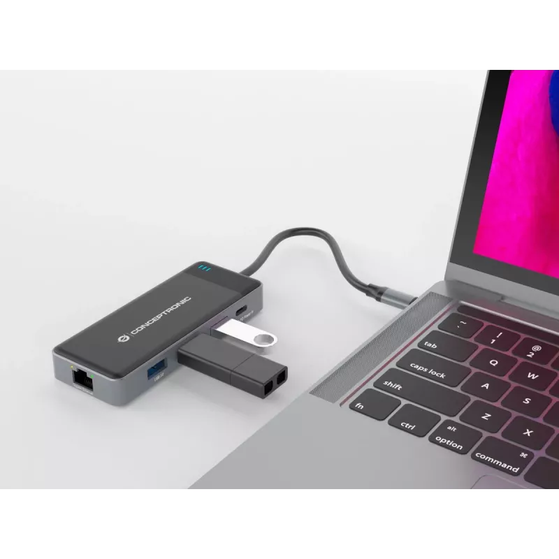 Conceptronic DONN14G stacja dokująca/port replikator do laptopa Przewodowa USB 3.2 Gen 1 (3.1 Gen 1) Type-C Szary
