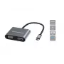 Conceptronic DONN16G Przewodowa stacja dokująca USB 3.2 Gen 1 Type-C Szary 100W 4K Ultra HD