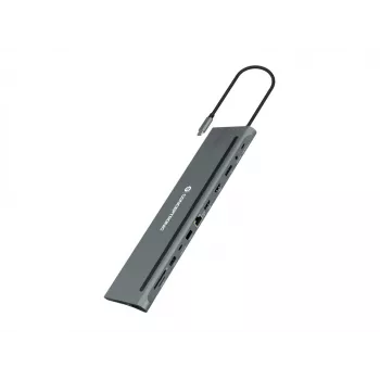Conceptronic DONN17G stacja dokująca/replikator portów do laptopa Przewodowa USB 3.2 Gen 1 (3.1 Gen 1) Type-C Szary