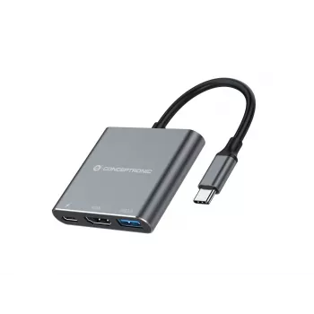 Conceptronic DONN18G 3-w-1 stacja dokująca USB 3.2 Gen 1, HDMI, USB 3.0, 100W USB PD
