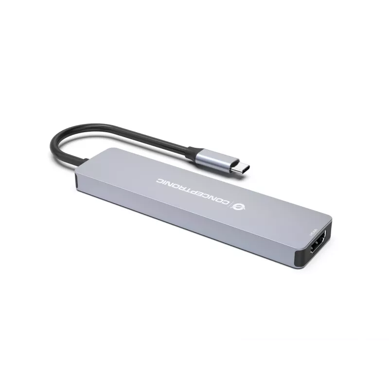Conceptronic DONN19G 7-w-1 stacja dokująca USB 3.2 Gen 1, HDMI, 3x USB-A 3.0, SD, TF/MicroSD, USB PD 100 W